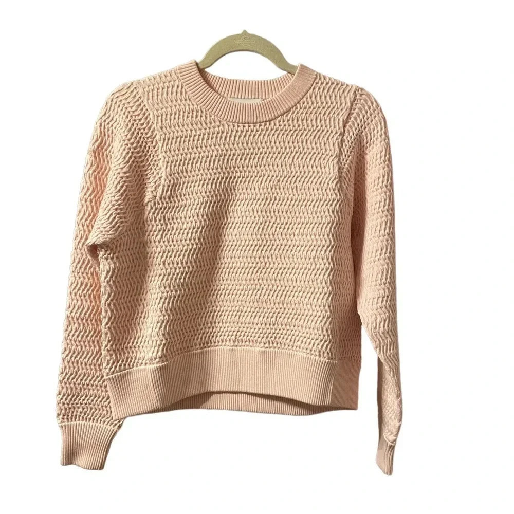 PHILLIP LIM SILK BLEND TEXTURED SWEATER